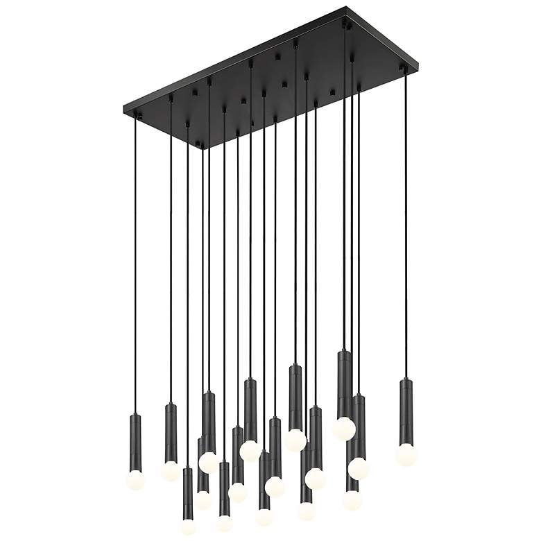 Image 4 Stari by Z-Lite Matte Black 17 Light Linear Chandelier more views
