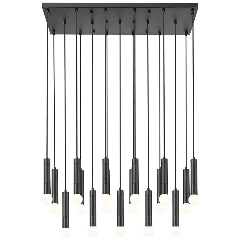 Image 5 Stari by Z-Lite Matte Black 17 Light Linear Chandelier more views