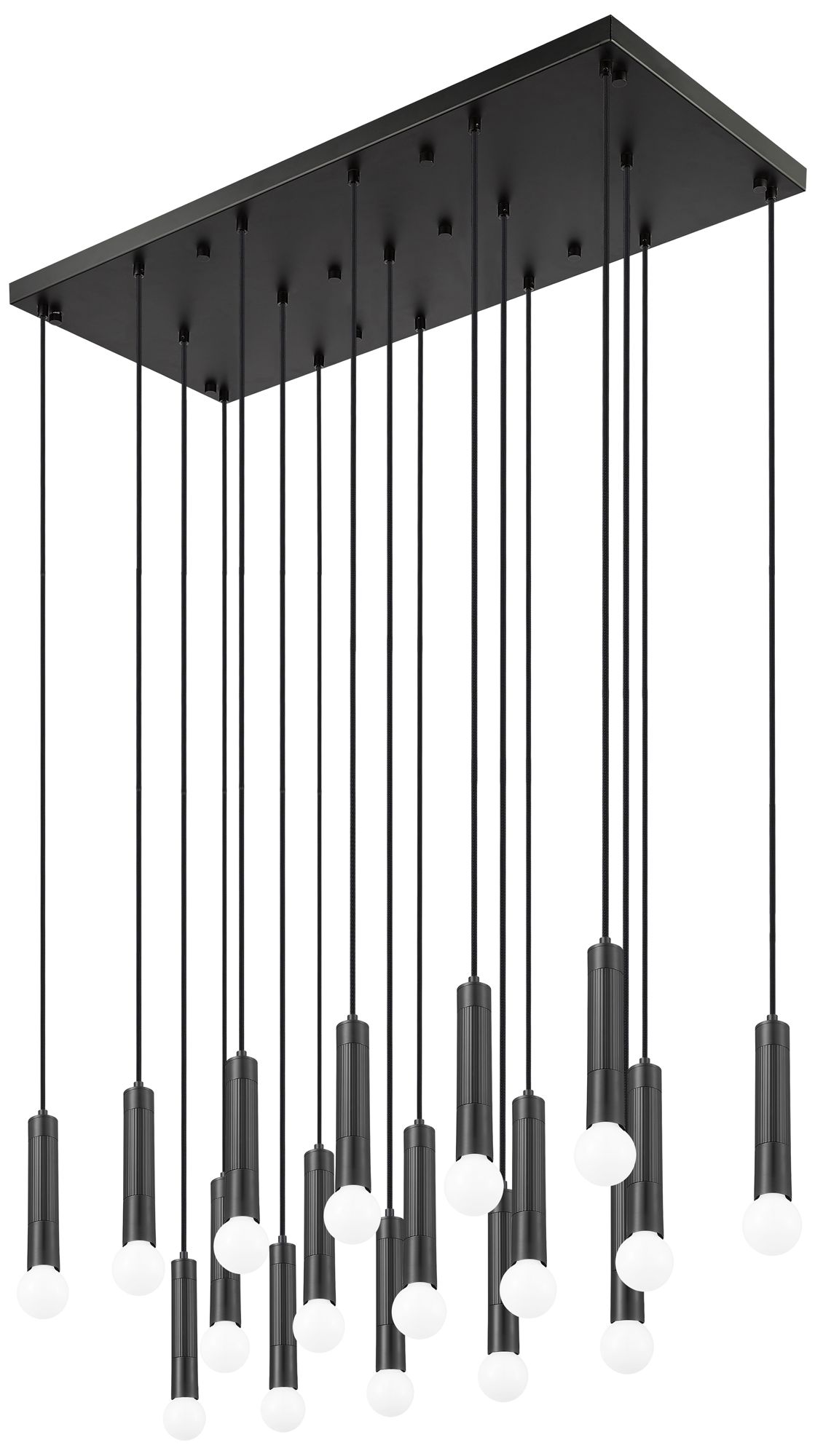 Image 7 Stari by Z-Lite Matte Black 17 Light Linear Chandelier more views