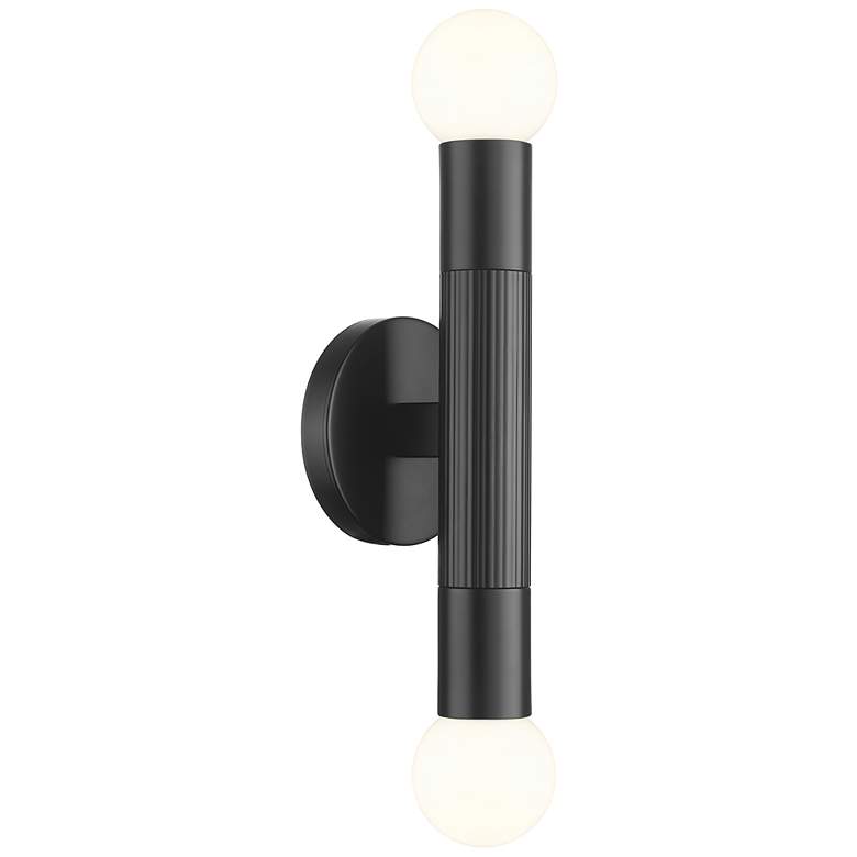Image 1 Stari by Z-Lite Matte Black 2 Light Wall Sconce