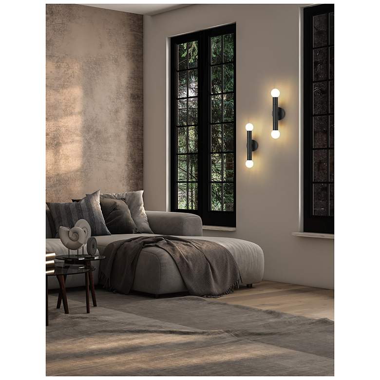 Image 2 Stari by Z-Lite Matte Black 2 Light Wall Sconce more views