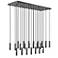 Stari by Z-Lite Matte Black 23 Light Linear Chandelier