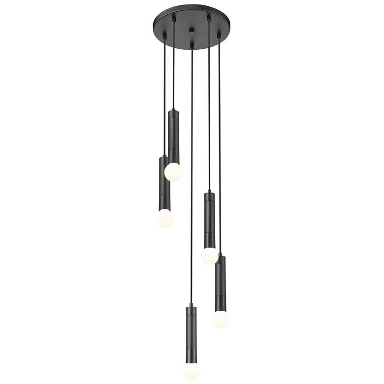 Image 4 Stari by Z-Lite Matte Black 5 Light Chandelier more views