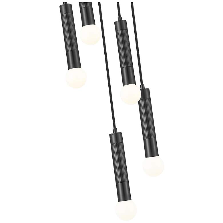 Image 6 Stari by Z-Lite Matte Black 5 Light Chandelier more views