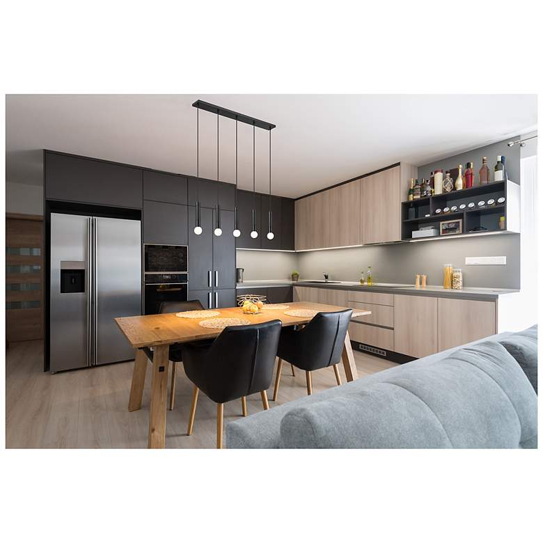Image 2 Stari by Z-Lite Matte Black 5 Light Linear Chandelier more views