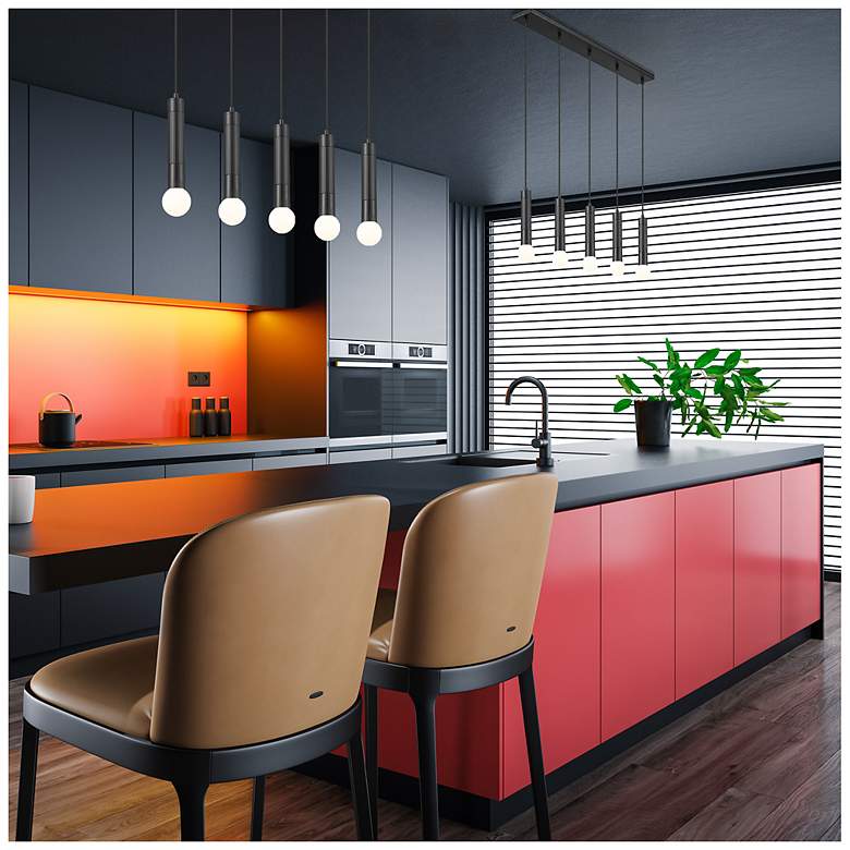 Image 3 Stari by Z-Lite Matte Black 5 Light Linear Chandelier more views