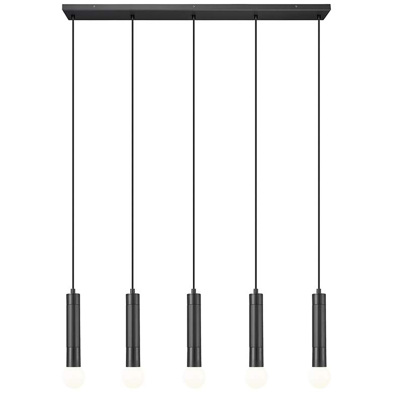Image 5 Stari by Z-Lite Matte Black 5 Light Linear Chandelier more views
