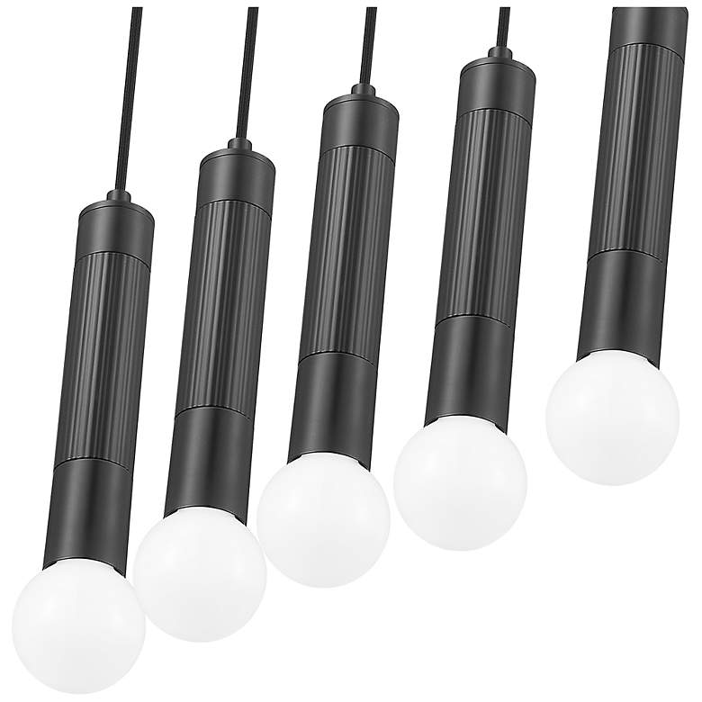 Image 6 Stari by Z-Lite Matte Black 5 Light Linear Chandelier more views