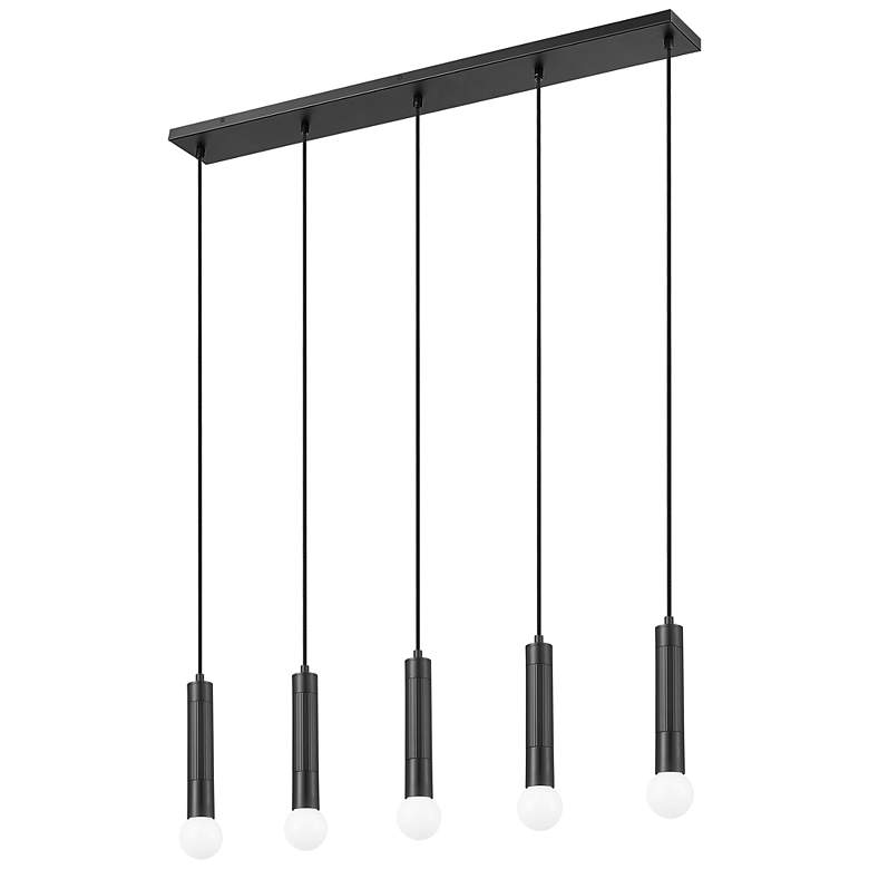 Image 7 Stari by Z-Lite Matte Black 5 Light Linear Chandelier more views