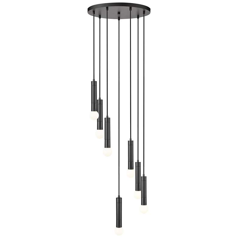 Image 1 Stari by Z-Lite Matte Black 7 Light Chandelier