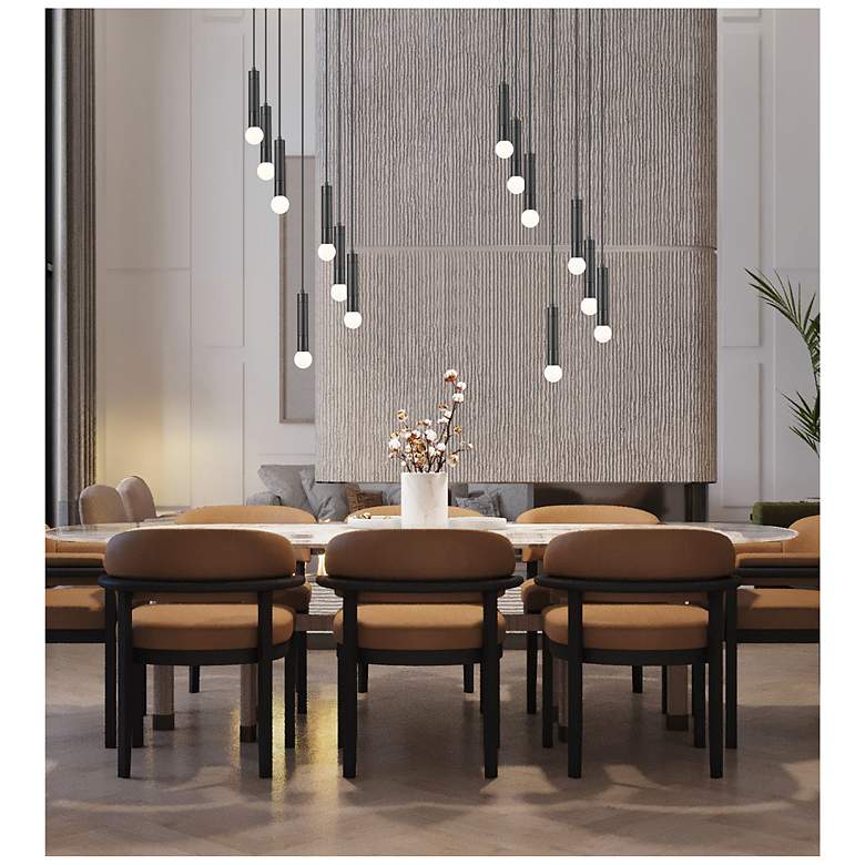 Image 3 Stari by Z-Lite Matte Black 7 Light Chandelier more views