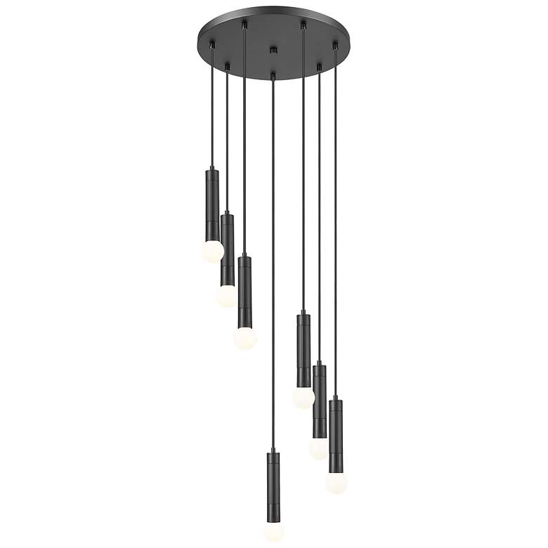 Image 5 Stari by Z-Lite Matte Black 7 Light Chandelier more views