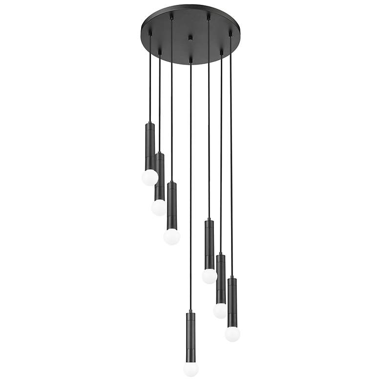 Image 7 Stari by Z-Lite Matte Black 7 Light Chandelier more views