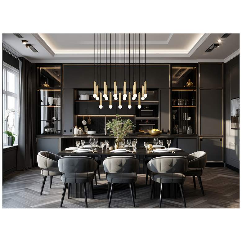 Image 2 Stari by Z-Lite Modern Gold 17 Light Linear Chandelier more views
