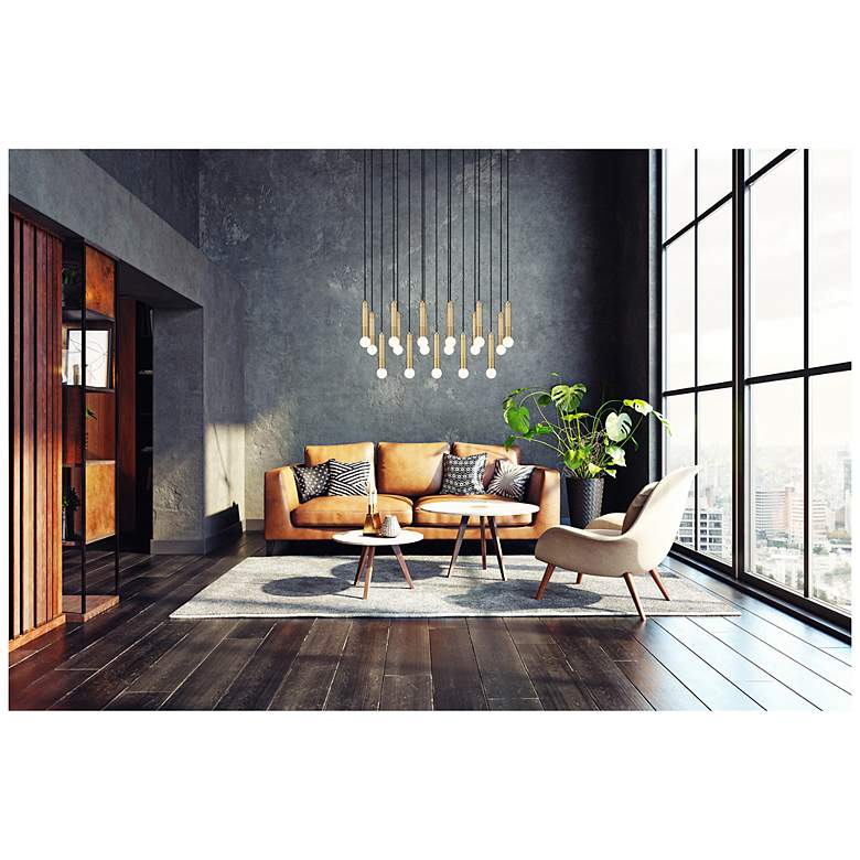 Image 3 Stari by Z-Lite Modern Gold 17 Light Linear Chandelier more views