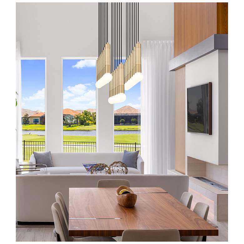 Image 2 Stari by Z-Lite Modern Gold 23 Light Linear Chandelier more views