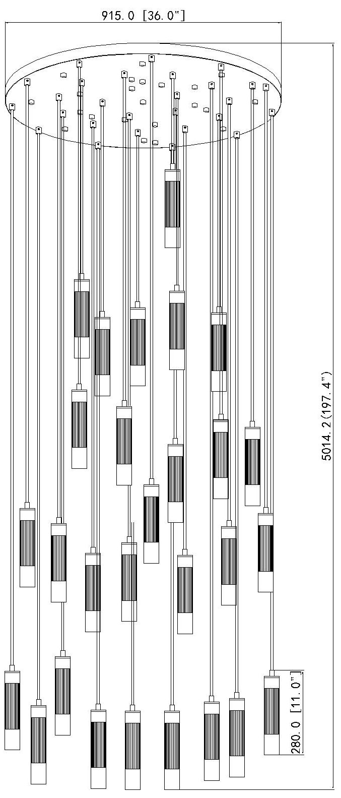 Stari by Z-Lite Modern Gold 27 Light Chandelier