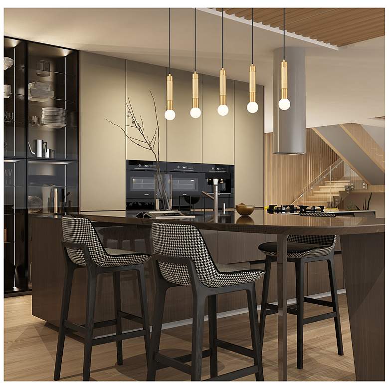 Image 2 Stari by Z-Lite Modern Gold 5 Light Linear Chandelier more views