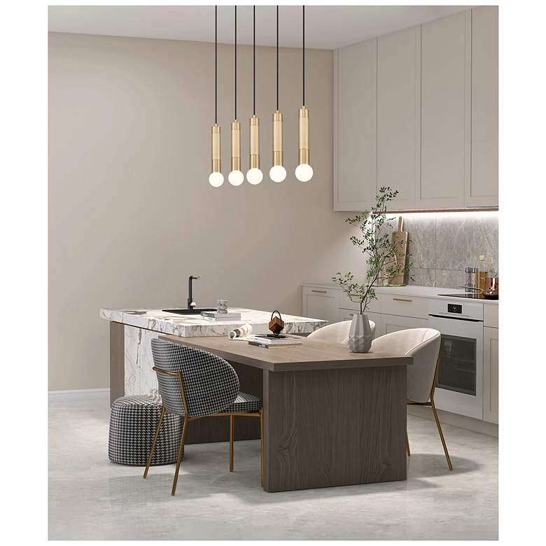 Image 3 Stari by Z-Lite Modern Gold 5 Light Linear Chandelier more views