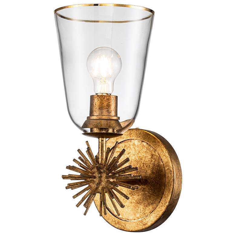 Image 1 Staring 1 Light Sconce in GoldLeaf