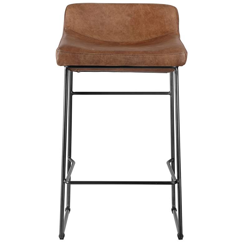 Image 4 Starlet Counter Stool Open Road Brown Leather - Set Of Two more views