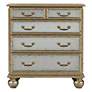 Starlight 27 1/4" Wide Silver Leaf Chest of Drawers