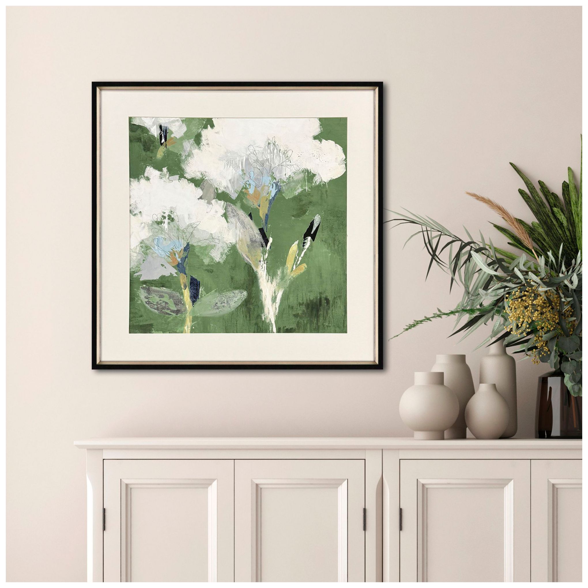 Starlight II 31" Square Square Framed Giclee Wall Art