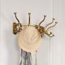 2_Starling 25" Wide Antique Brass Metal Wall-Mount Coat Rack