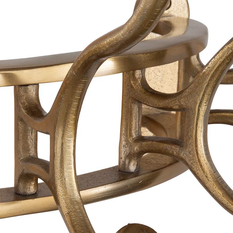 Image 7 Starling 25" Wide Antique Brass Metal Wall-Mount Coat Rack more views