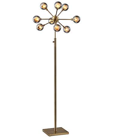 Starling Antique Brass LED Sputnik Floor Lamp