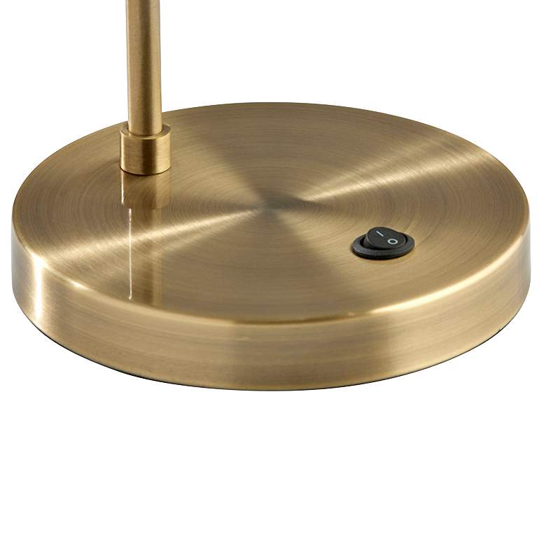 Image 3 Starling Antique Brass Metal L-Shaped LED Desk Lamp more views