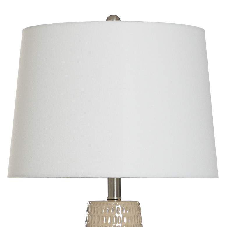 Image 5 Starlite Cream Ceramic and Brushed Nickel Table Lamp more views