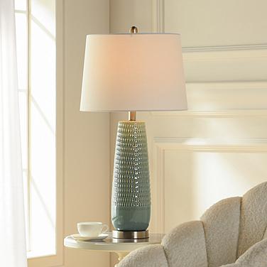 Starlite Dimpled Luster 29" High Sage Ceramic Table Lamp