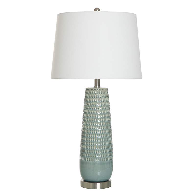Image 1 Starlite Dimpled Luster Sage Ceramic Table Lamp