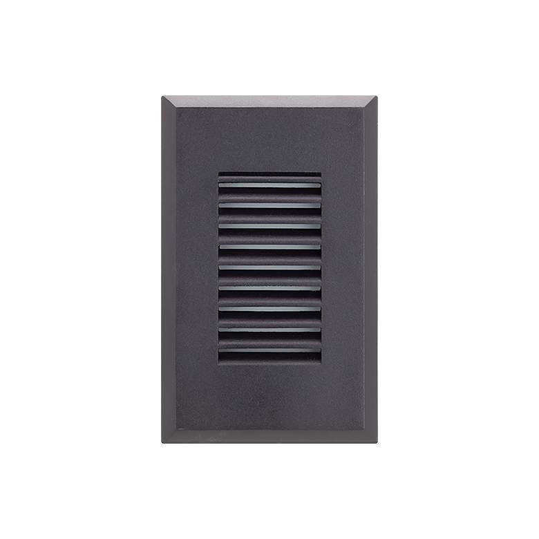 Image 2 Starn 3 1/4" Wide Black/White Vertical Louver LED Step Light more views