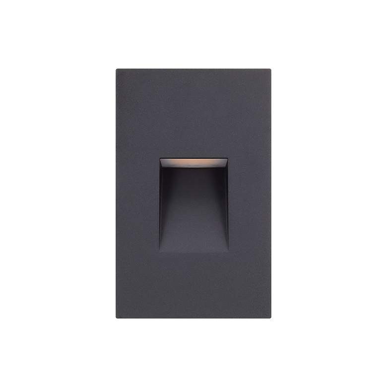 Image 2 Starn 3 1/4" Wide Black/White Vertical Slot LED Step Light more views