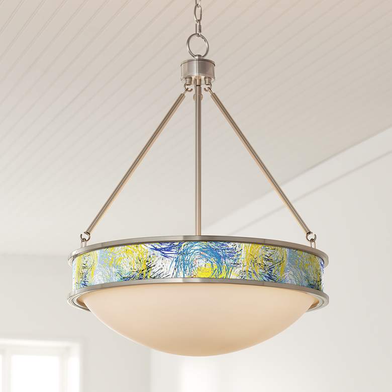 Image 1 Starry Dawn 20 1/2" Wide Brushed Nickel Pendant Light
