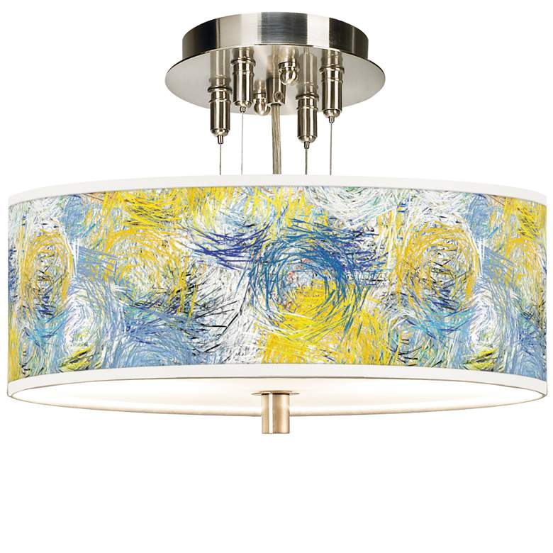 Image 1 Starry Dawn Giclee 14 inch Wide Ceiling Light