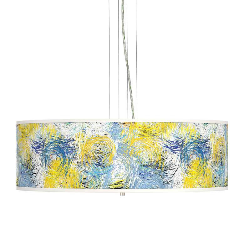 Image 1 Starry Dawn Giclee 24 inch Wide 4-Light Pendant Chandelier