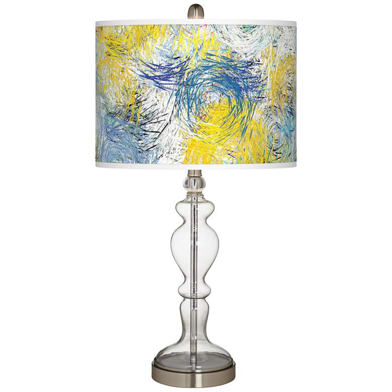 Image 2 Starry Dawn Giclee Apothecary Clear Glass Table Lamp