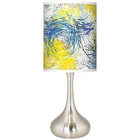 Image2 of Starry Dawn Giclee Droplet Modern Table Lamp