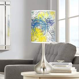 Image1 of Starry Dawn Giclee Droplet Modern Table Lamp