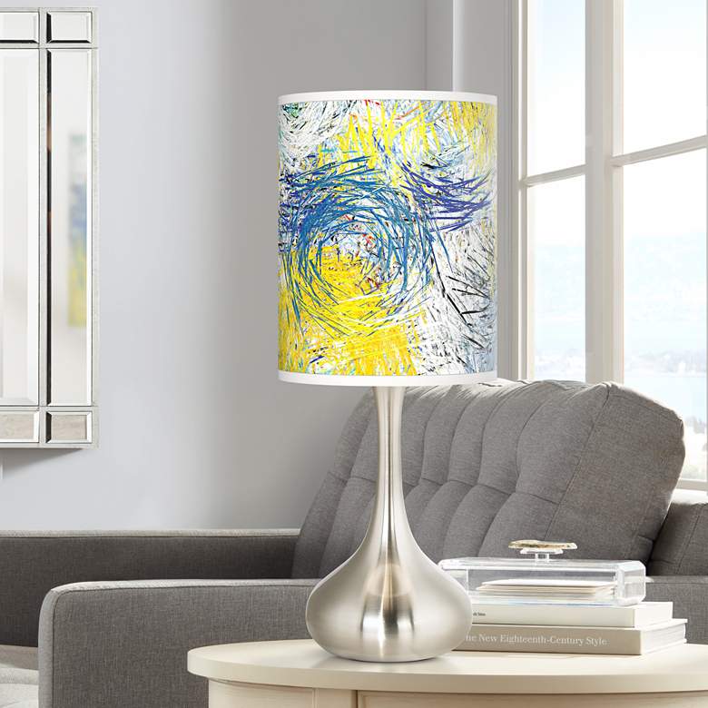 Image 1 Starry Dawn Giclee Droplet Modern Table Lamp