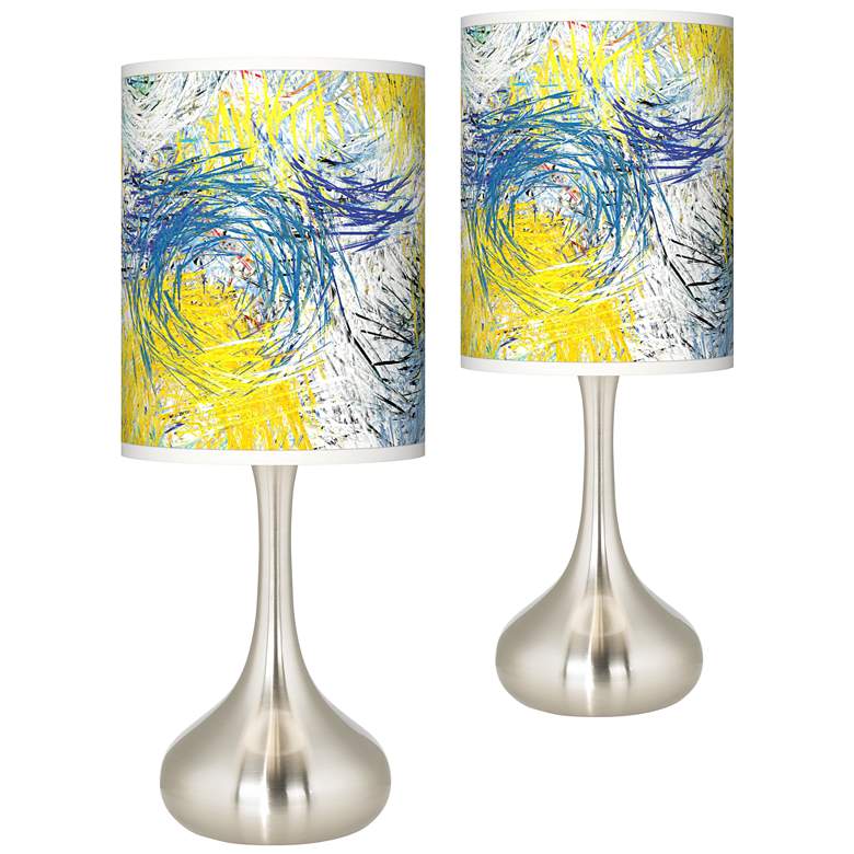 Image 1 Starry Dawn Giclee Droplet Table Lamps Set of 2