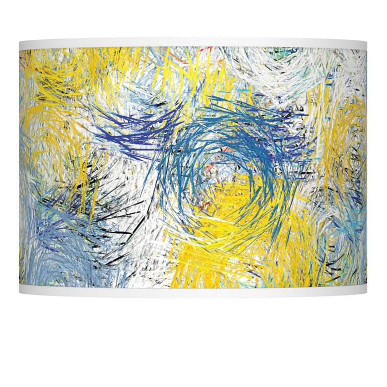 Image 1 Starry Dawn Giclee Glow Blue and Yellow Lamp Shade 13.5x13.5x10 (Spider)