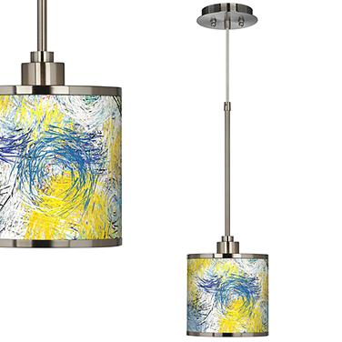 Starry Dawn Giclee Glow Mini Pendant Light
