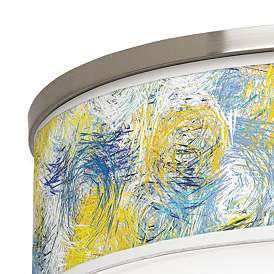 Image2 of Starry Dawn Giclee Nickel 20 1/4" Wide Ceiling Light more views