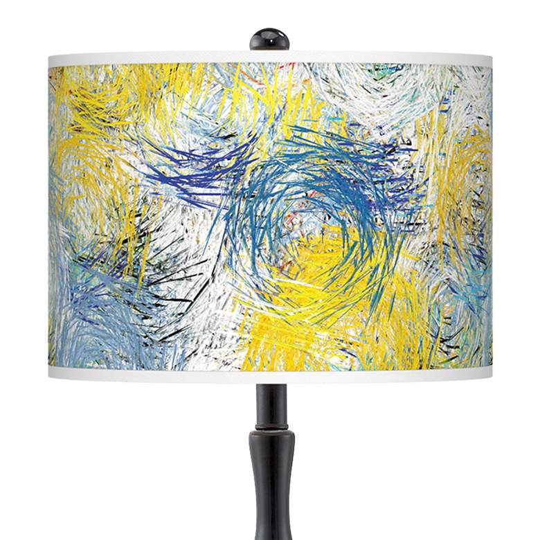 Image 2 Starry Dawn Giclee Paley Black Table Lamp more views