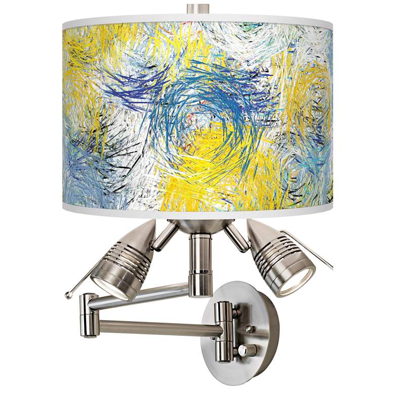 Image 1 Starry Dawn Giclee Plug-In Swing Arm Wall Lamp