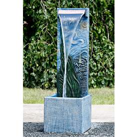 Image1 of Starry Night 46" High Garden Waterfall Fountain with Light